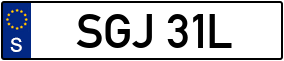 Trailer License Plate